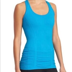 Athleta Teal Blue Fastest Track Racerback Women's Tank Top Size Large
